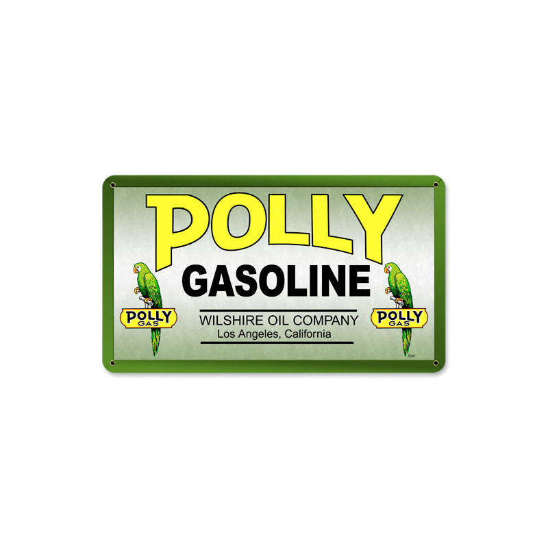 Polly Gas, Automotive, Metal Sign, 14 X 8 Inches