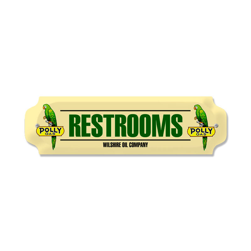 Polly Gas Restrooms, Automotive, Door Push, 12 X 3 Inches