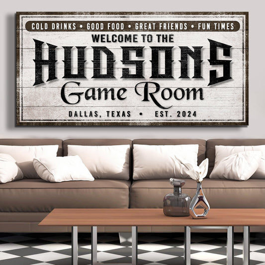 Personalized Game Room Sign IV