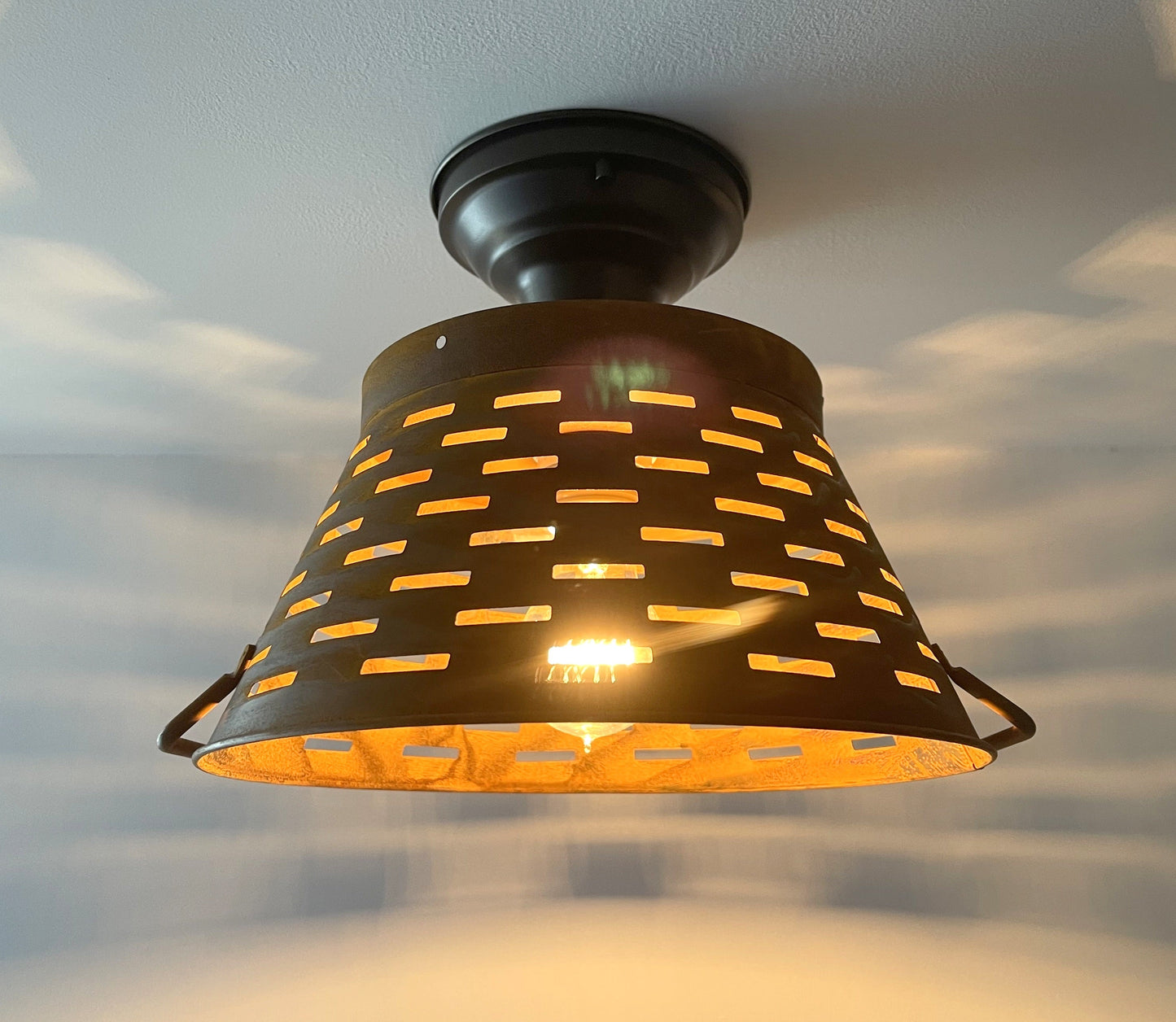 Pierced Barn Metal Farmhouse Ceiling Light