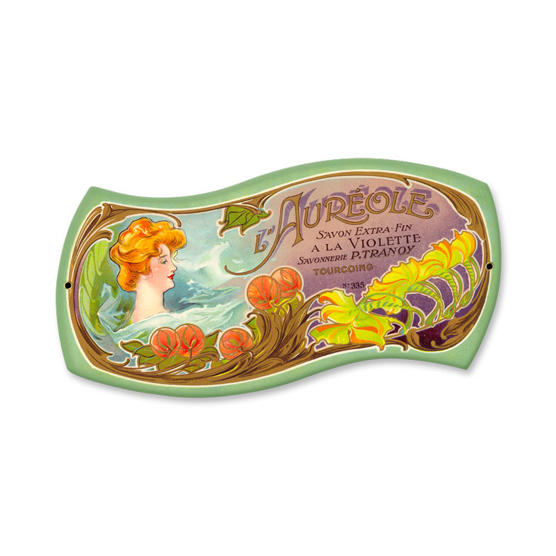 Aureole Perfume, Home and Garden, Custom Metal Shape, 12 X 7 Inches