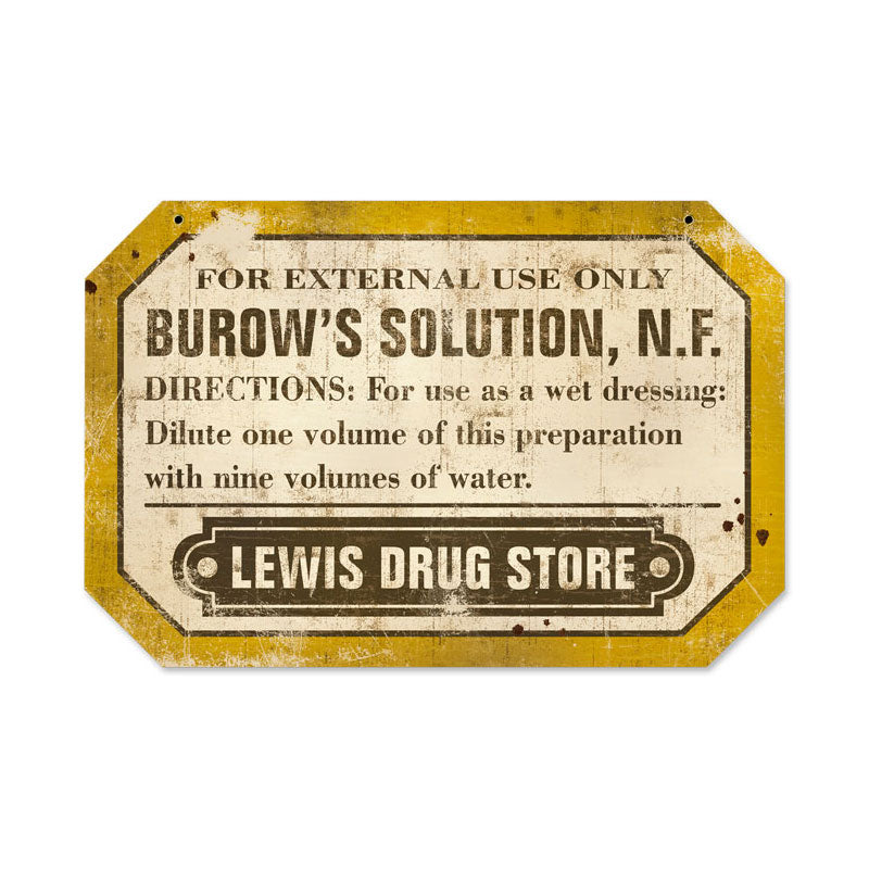 Lewis Drug, Home and Garden, Custom Metal Shape, 18 X 12 Inches
