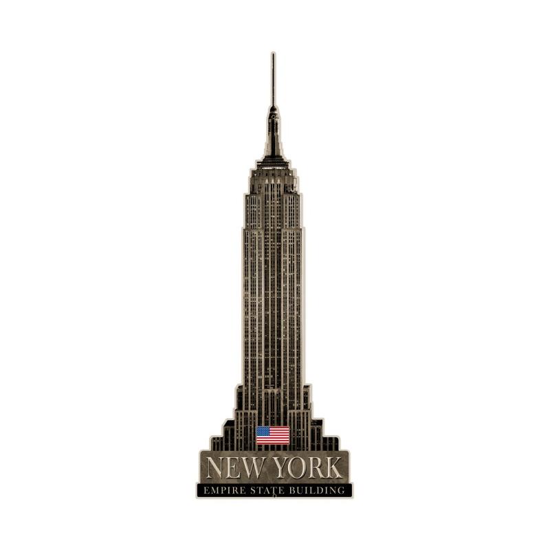 Empire State Building, Travel, Custom Metal Shape, 15 X 43 Inches