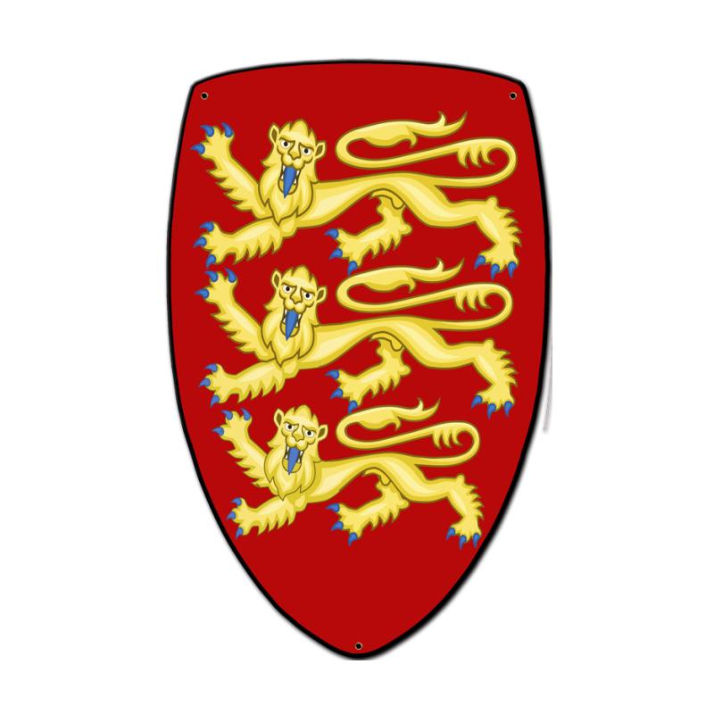 Lionheart Shield, Travel, Custom Metal Shape, 7 X 10 Inches