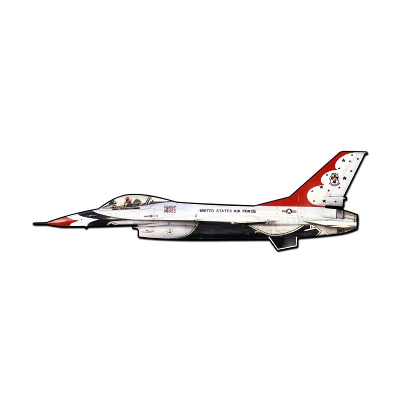 Fighting Falcon, Allied Military, Custom Metal Shape, 42 X 13 Inches