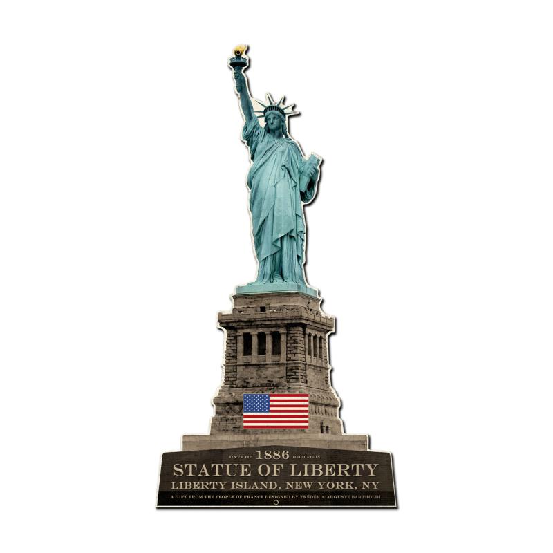 Statue Of Liberty, Travel, Custom Metal Shape, 24 X 13 Inches