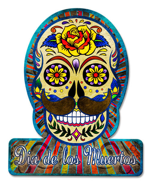 Dia De Los Muertos, Day of the Dead, SATIN PLASMA , 12 X 15 Inches