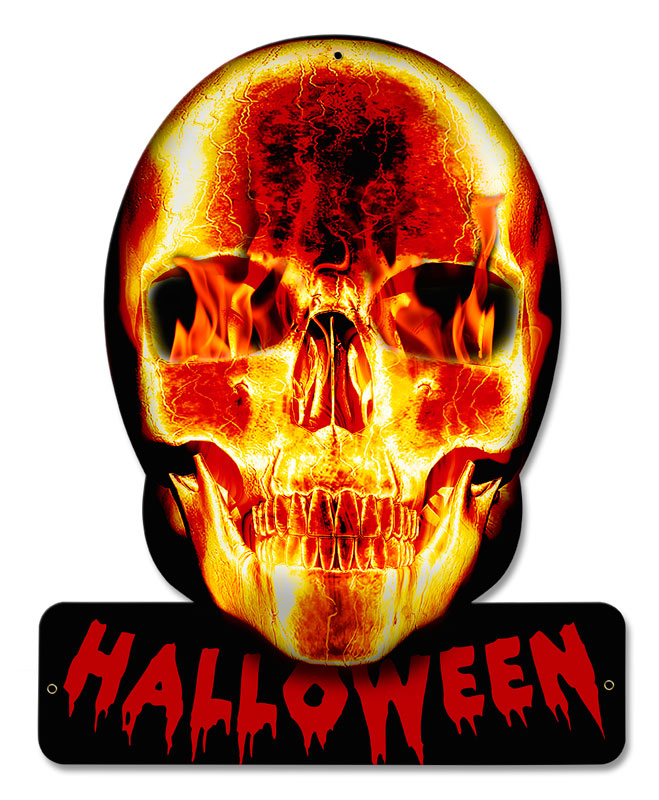 Halloween Skull, Halloween, PLASMA, 12 X 15 Inches