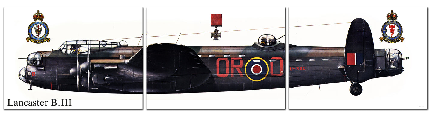 Lancaster BIII, Blog, Triptych, 48 X 12 Inches