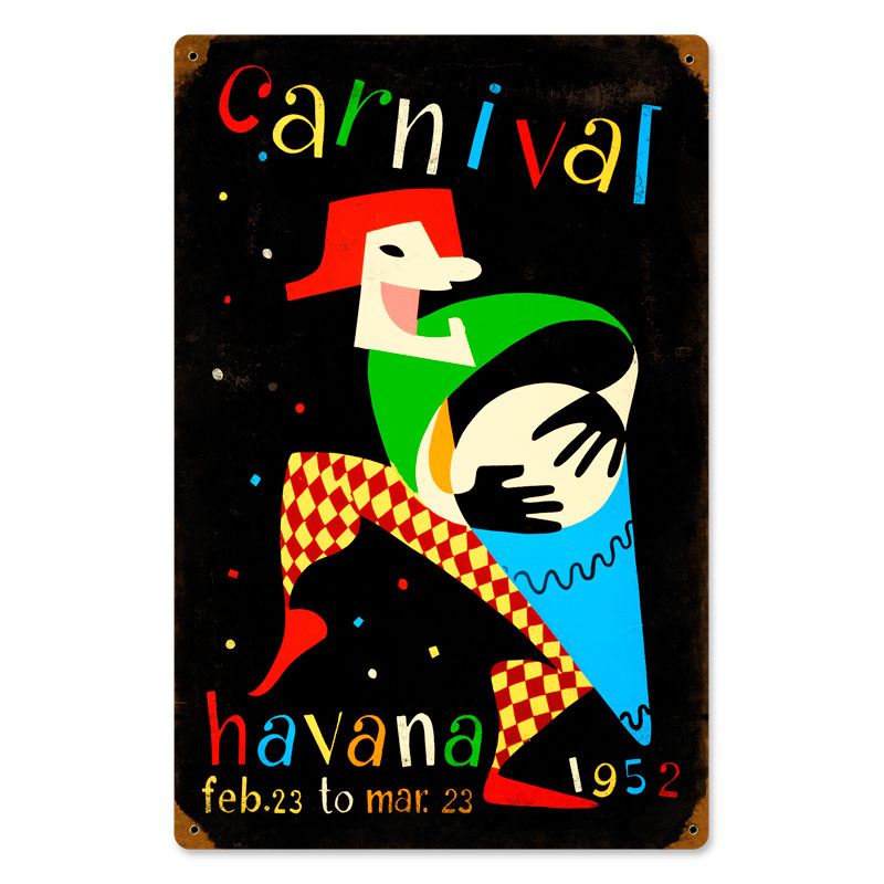 Carnival, Home and Garden, Vintage Metal Sign, 12 X 18 Inches
