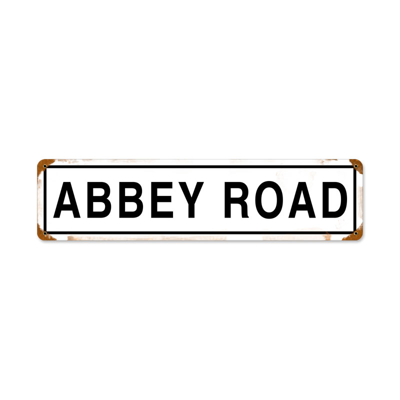 Abbey Road, Home and Garden, Vintage Metal Sign, 20 X 5 Inches