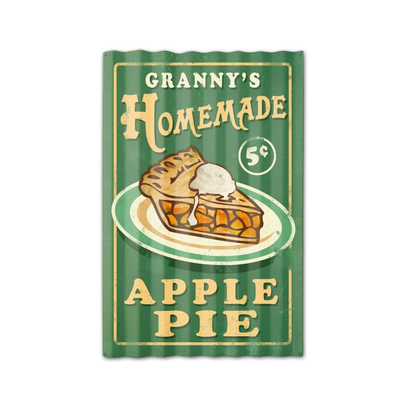 Home Made Pies Corrugated, Food and Drink, Corrugated Rustic Barn Wood Sign, 16 X 24 Inches
