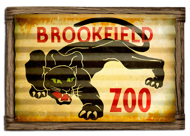 PANTHER ZOO POSTER, CORRUGATED, CORRUGATED, 24 X 21 Inches