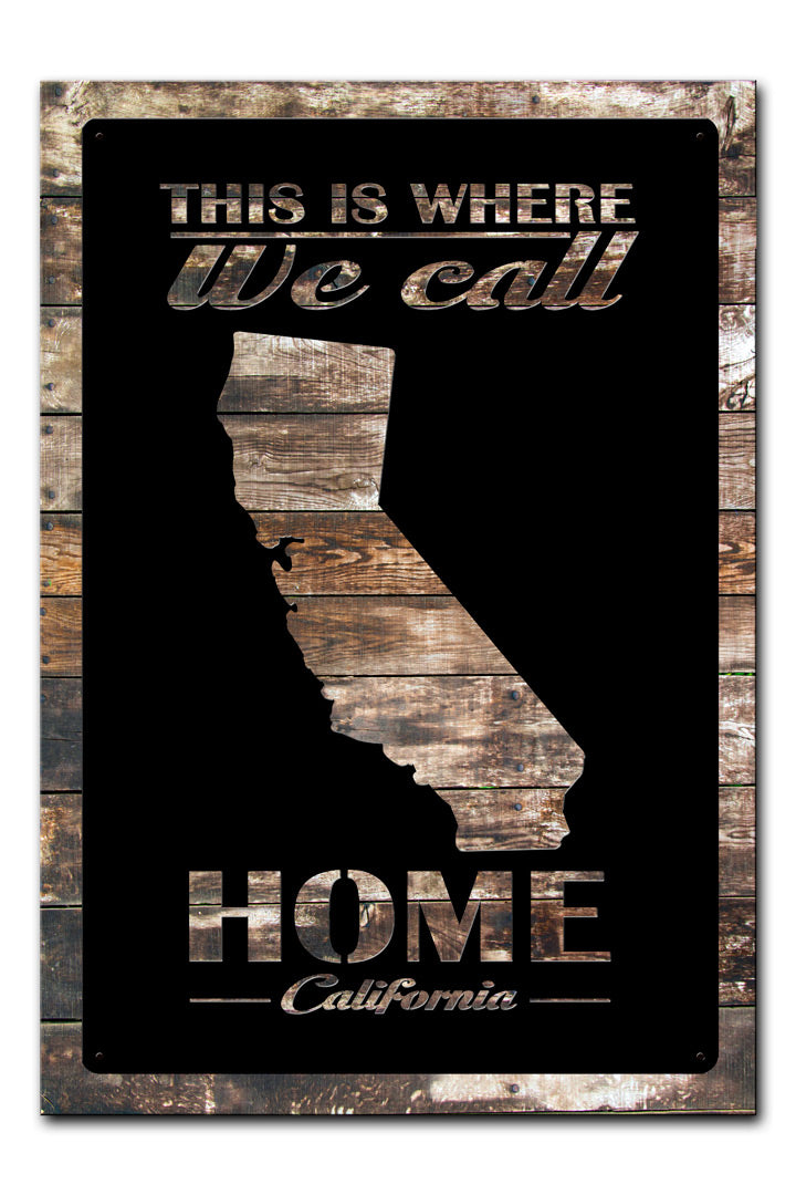 Home California Shape With Wood Backing, Home and Garden, Plasma with wood backer, 18 X 26 Inches