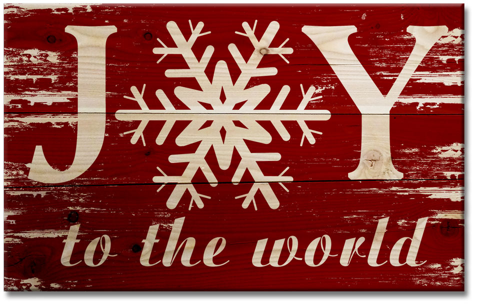 Joy To The World Wood Sign, Seasonal, WOOD PRINT , 16 X 10 Inches
