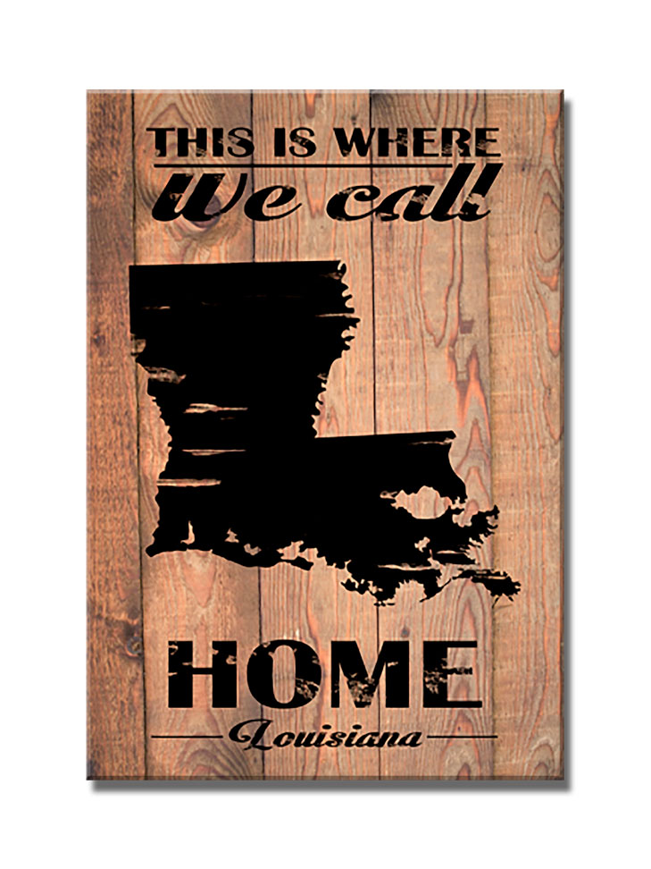 Home Louisiana, Home and Garden, Wood Print, 18 X 26 Inches