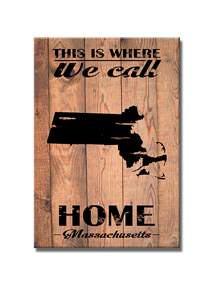 Home Massachusetts, Home and Garden, Wood Print, 18 X 26 Inches