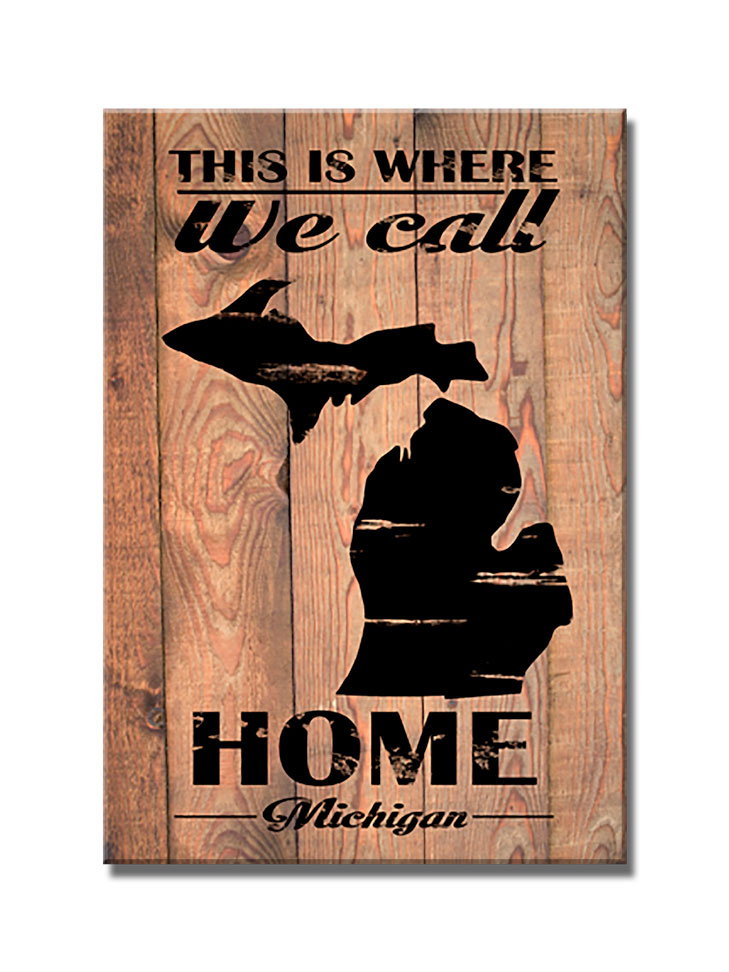 Home Michigan, Home and Garden, Wood Print, 18 X 26 Inches