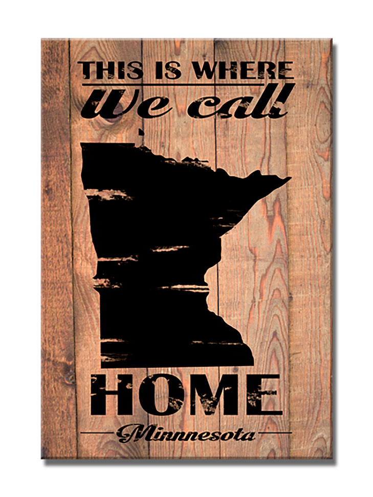 Home Minnesota, Home and Garden, Wood Print, 18 X 26 Inches