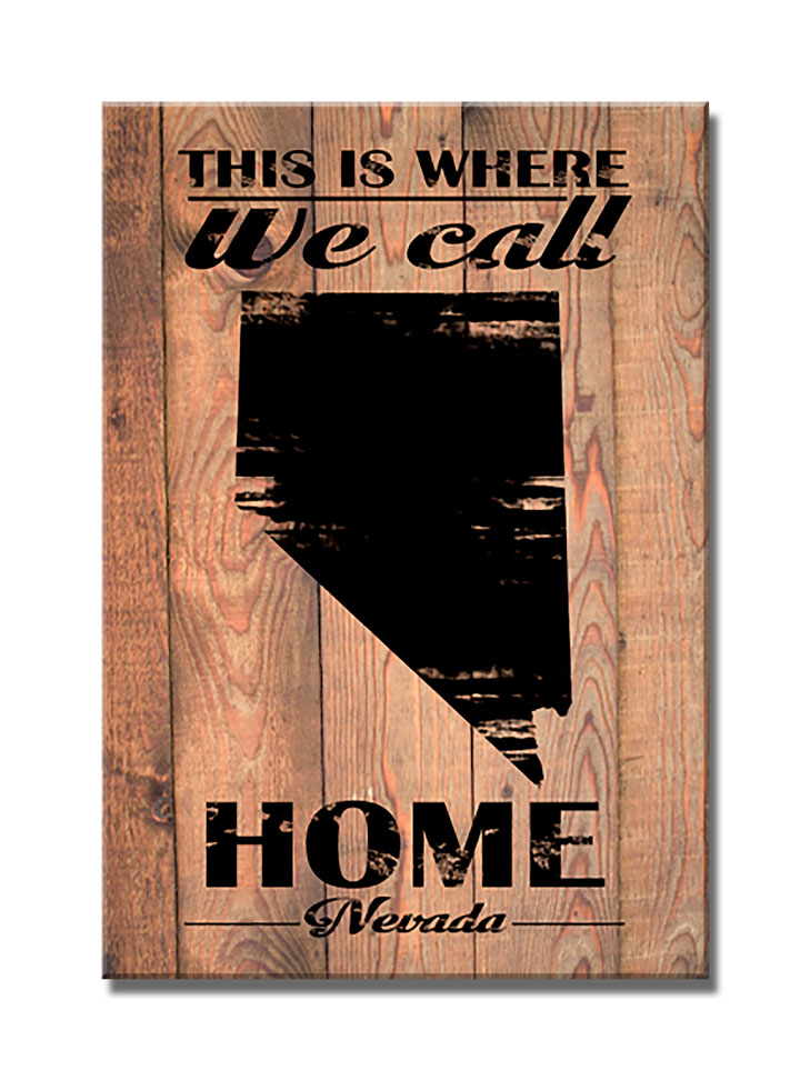 Home Nevada, Home and Garden, Wood Print, 18 X 26 Inches