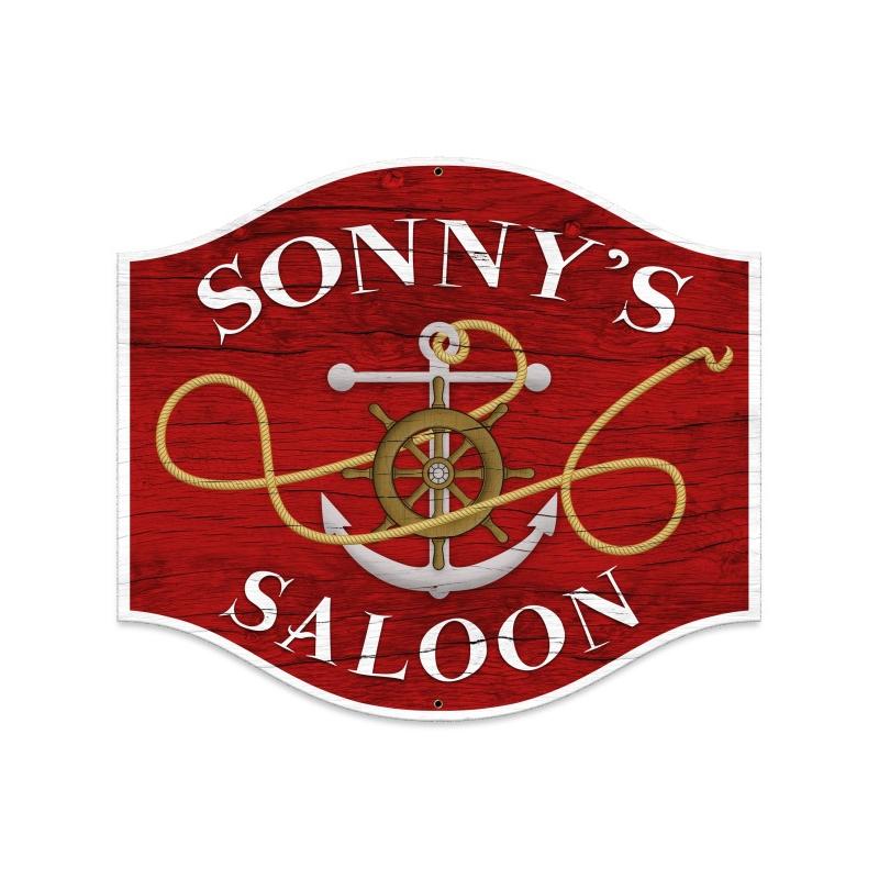 Sailor Saloon Tavern Personalized, Personalized, Custom Metal Shape, 18 X 16 Inches
