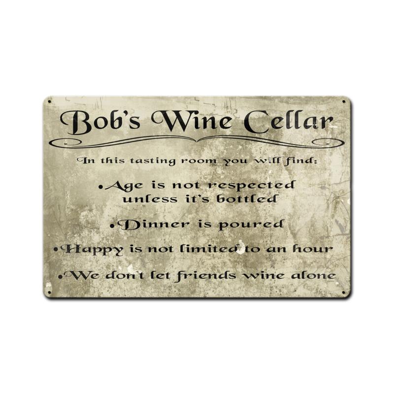Wine Cellar, Food and Drink, Personalized, 18 X 12 Inches
