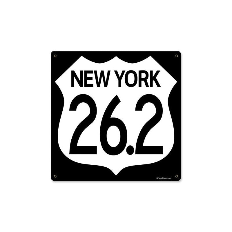 Marathon New York, Sports and Recreation, Metal Sign, 12 X 12 Inches