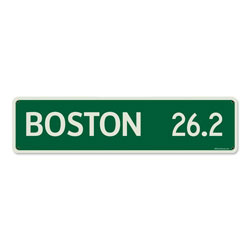 Mile Sign Boston, Sports and Recreation, Metal Sign, 5 X 20 Inches