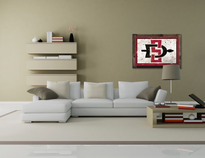 San Diego State Aztecs Wall Art, NCAA Rustic Metal Sign, Optional Rustic Wood Frame, College Teams, Mascots, and Sports