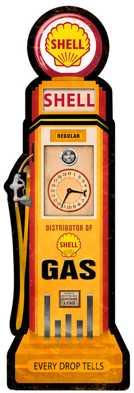 Gas Pump, Licensed Products/Shell, PLASMA, 9 X 27 Inches