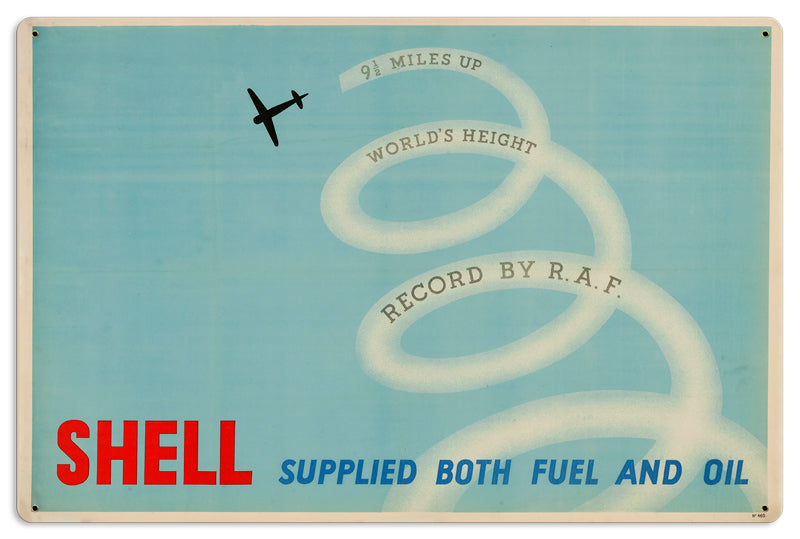 World Height Record, Licensed Products/Shell, Metal Sign, 24 X 16 Inches