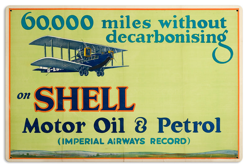 Miles Without Decarbonising, Licensed Products/Shell, Metal Sign, 24 X 16 Inches