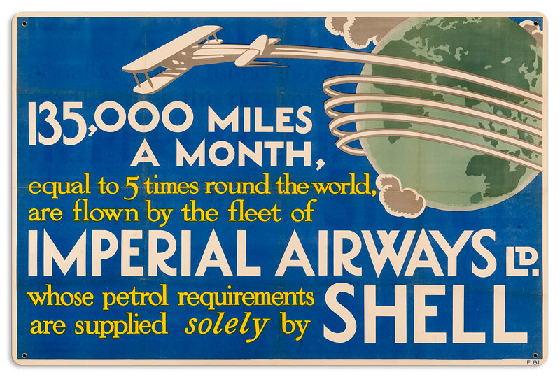 5 Times Around, Licensed Products/Shell, Metal Sign, 24 X 16 Inches