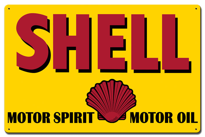 Motor Sprit Motor Oil Shell, Featured Artists/Shell, Satin, 24 X 16 Inches
