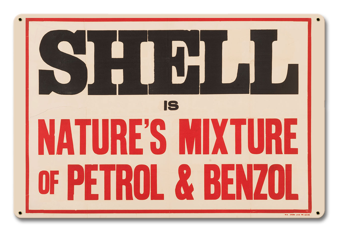 Shell Natural Petrol Benzol, Featured Artists/Shell, Satin, 12 X 18 Inches