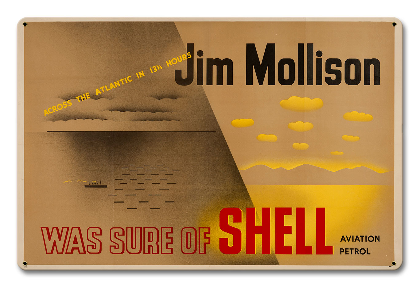 Jim Mollison Across The Atlantic, Featured Artists/Shell, Satin, 18 X 12 Inches
