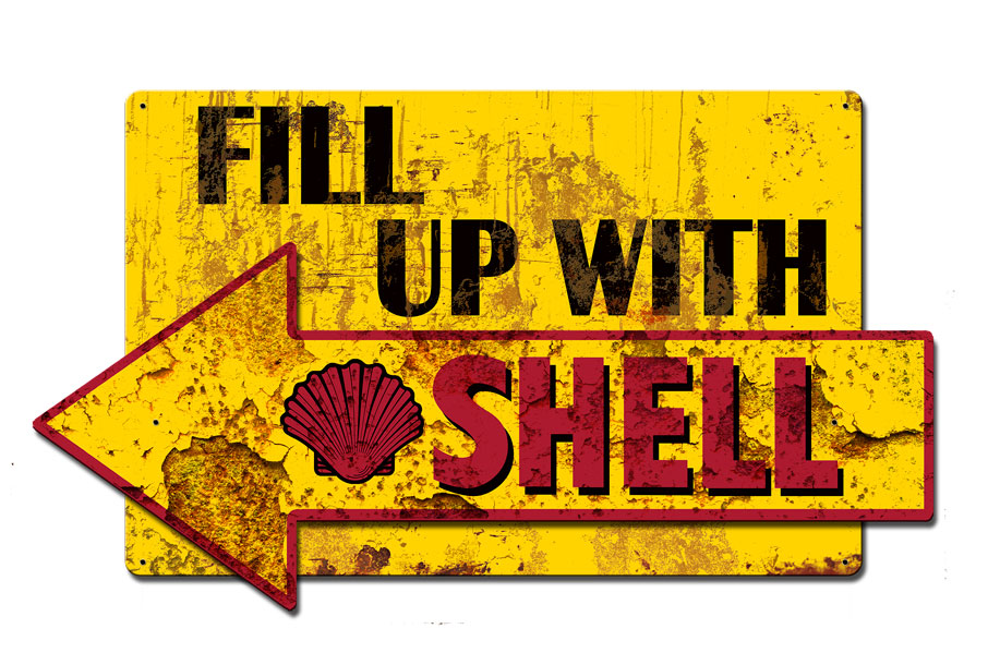 Fill Up With Shell Grunge 3-D, Featured Artists/Shell, 3D, 29 X 17 Inches