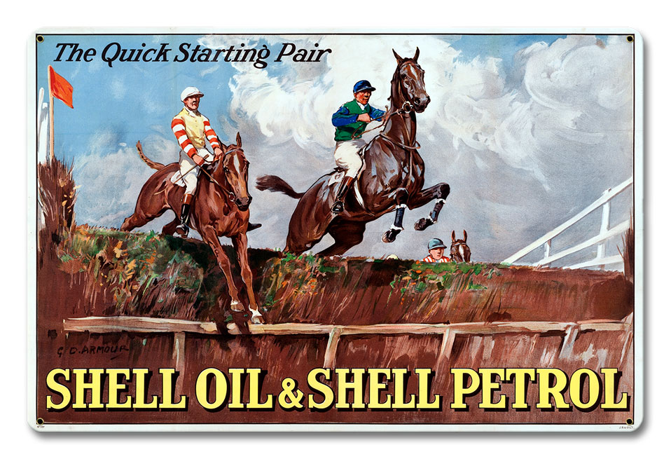 Quick Starting Jockies Race, Featured Artists/Shell, Satin, 12 X 18 Inches