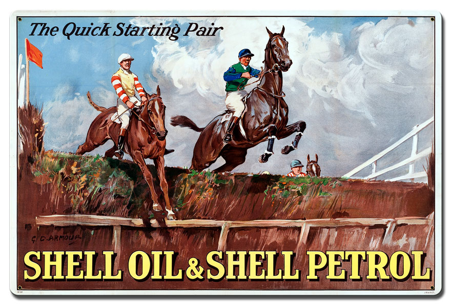 Quick Starting Jockies Race, Featured Artists/Shell, Satin, 16 X 24 Inches