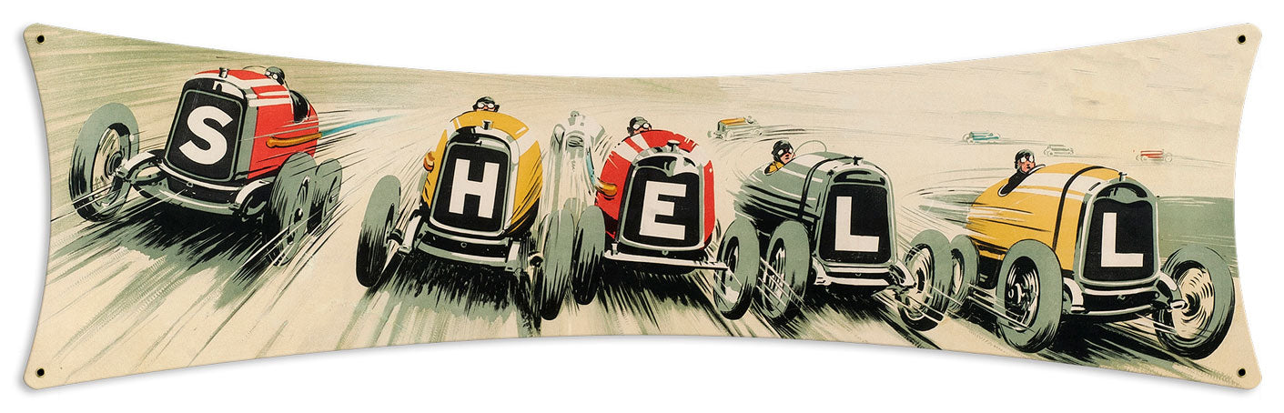 Shell Race Cars, Featured Artists/Shell, Bowtie, 27 X 8 Inches