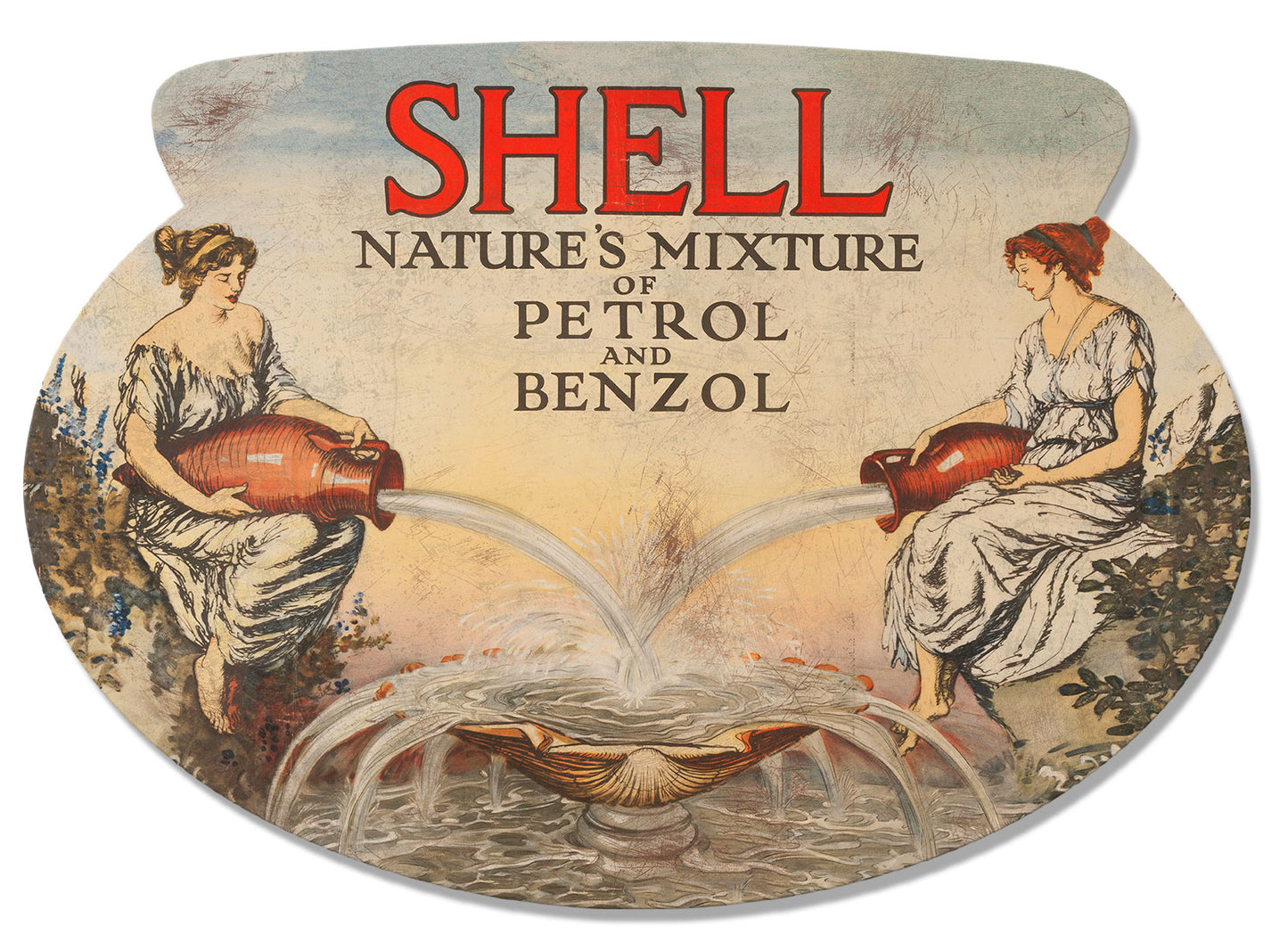 Natures Mixture Grunge Deluxe, Featured Artists/Shell, Oval, 15 X 22 Inches