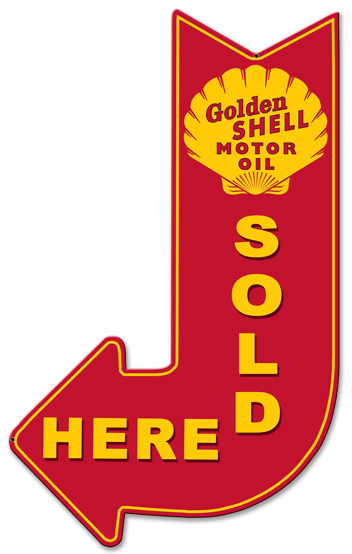 Shell Motor Oil Sold Here Arrow, Featured Artists/Shell, Plasma, 15 X 24 Inches