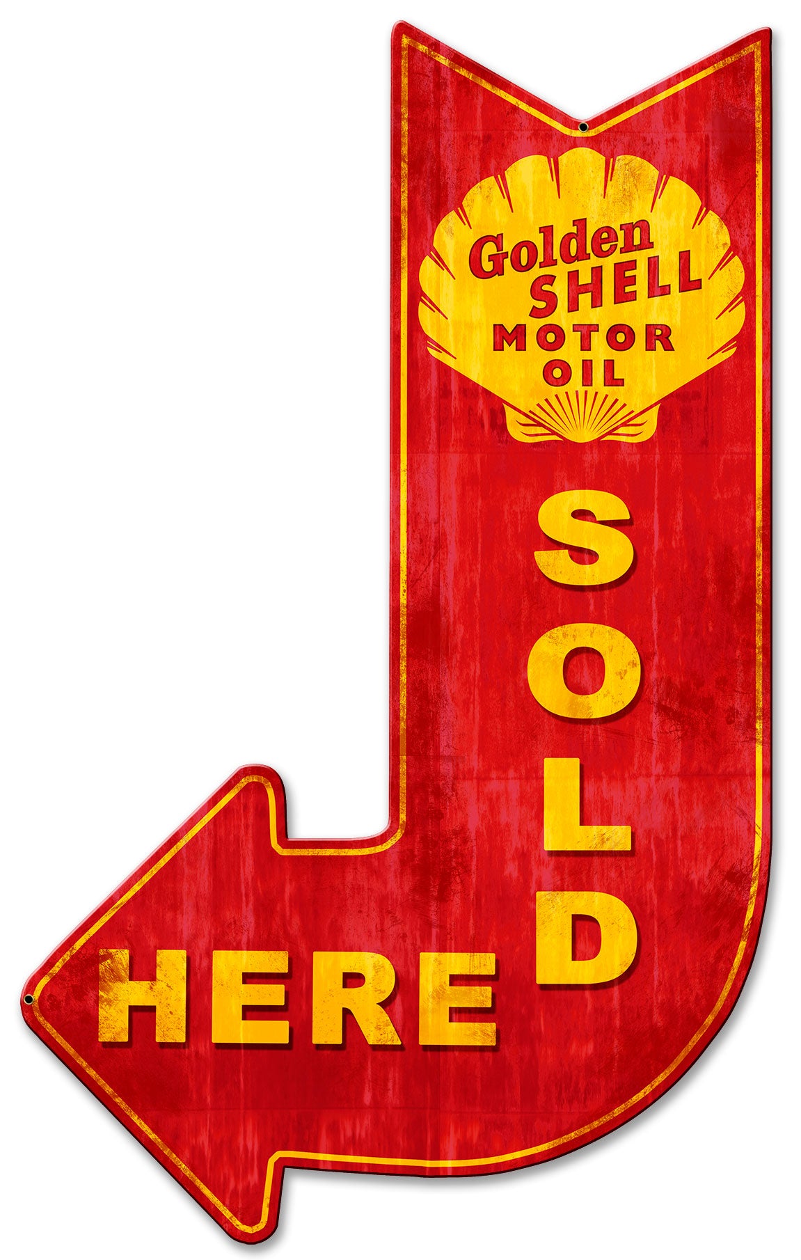 Shell Motor Oil Sold Here Arrow Grunge, Featured Artists/Shell, Plasma, 15 X 24 Inches