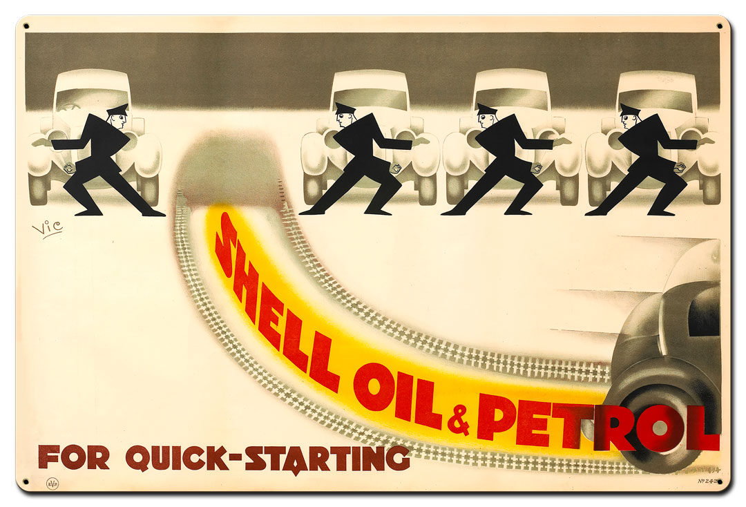 Shell Oil For Quick Starting, Featured Artists/Shell, Satin, 36 X 24 Inches