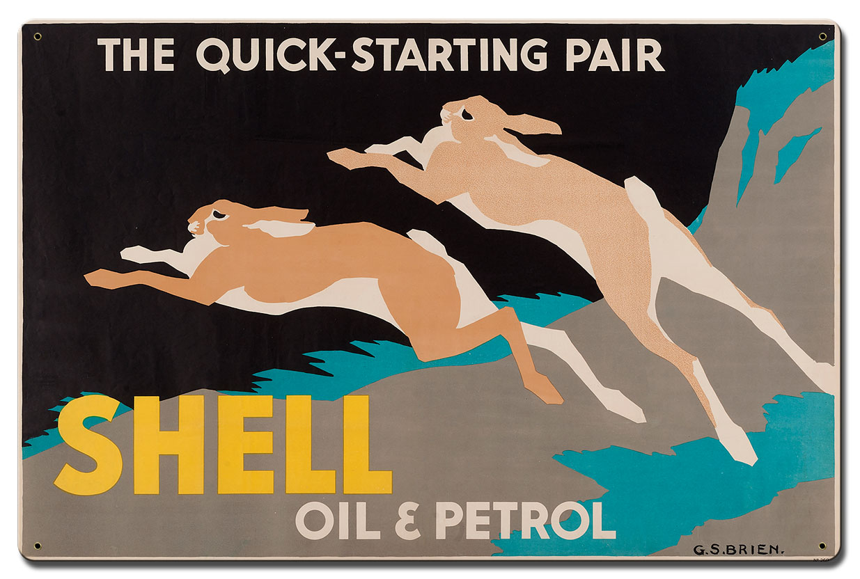 The Quick Starting Pair Shell Oil Rabbits, Featured Artists/Shell, Satin, 24 X 16 Inches