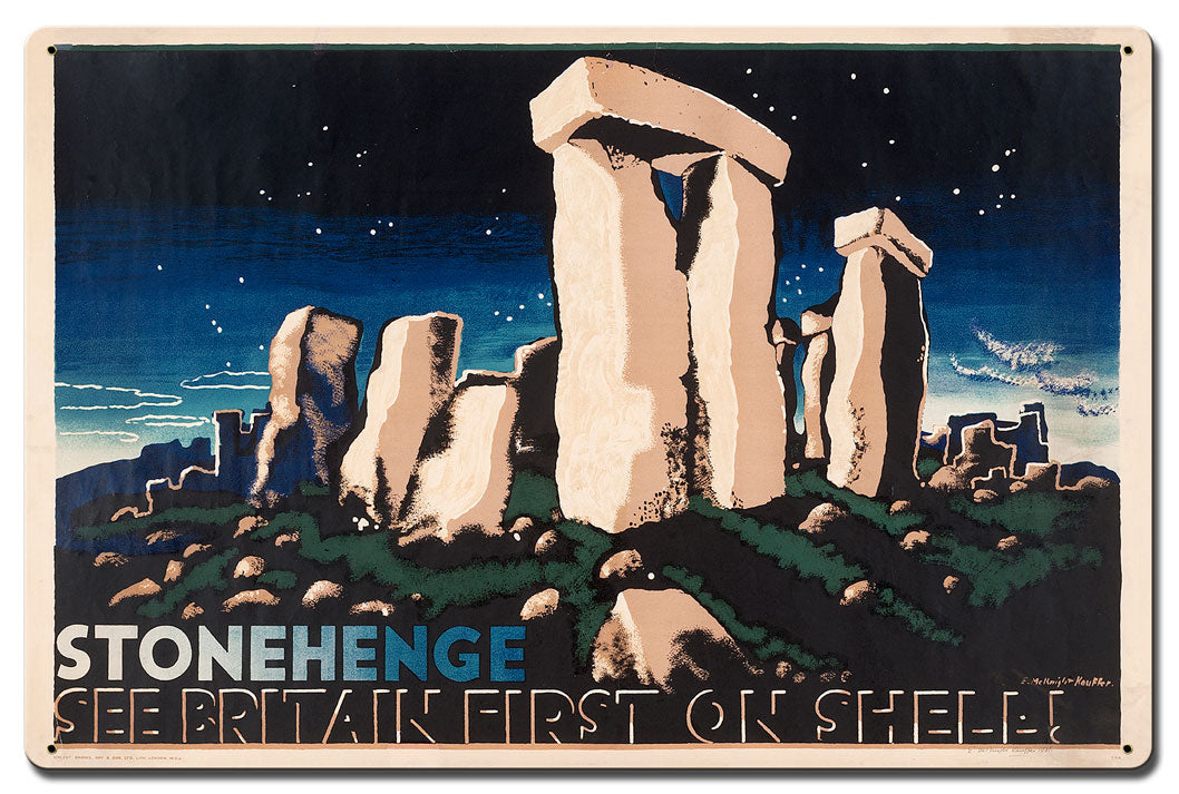 Stonehenge See Britain First on Shell, Featured Artists/Shell, Satin, 24 X 16 Inches