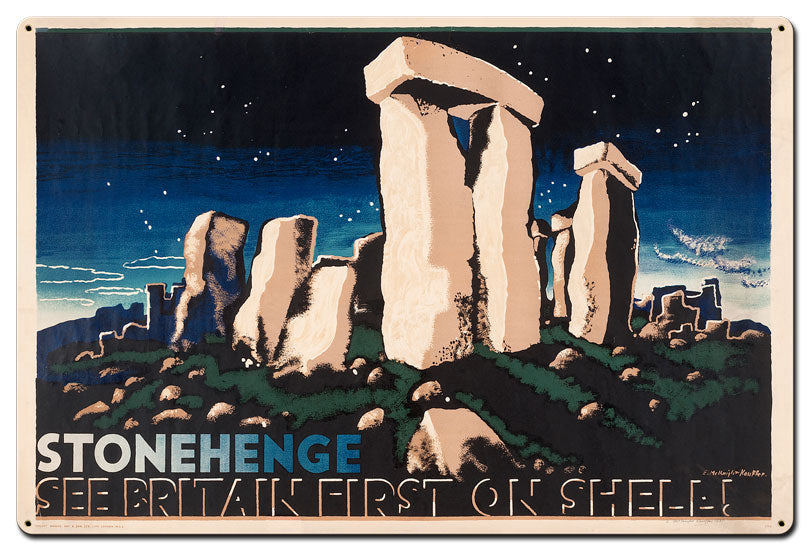 Stonehenge See Britain First on Shell, Featured Artists/Shell, Satin, 36 X 24 Inches