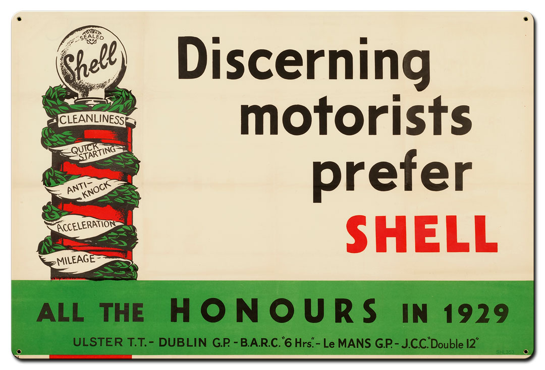 Discerning Motorist Prefer Shell, Featured Artists/Shell, Satin, 36 X 24 Inches