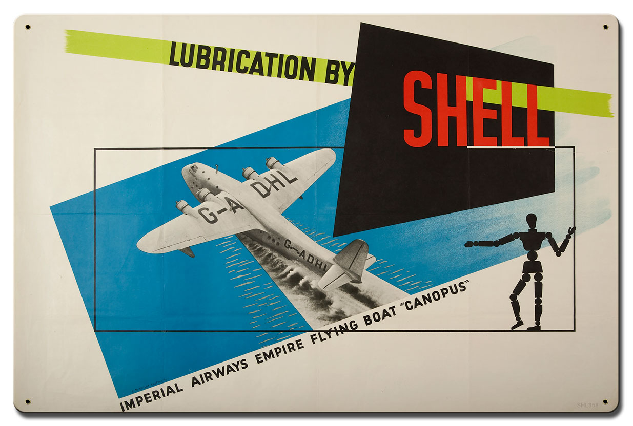 Lubrication Shell imperial Airways Empire, Featured Artists/Shell, Satin, 24 X 16 Inches