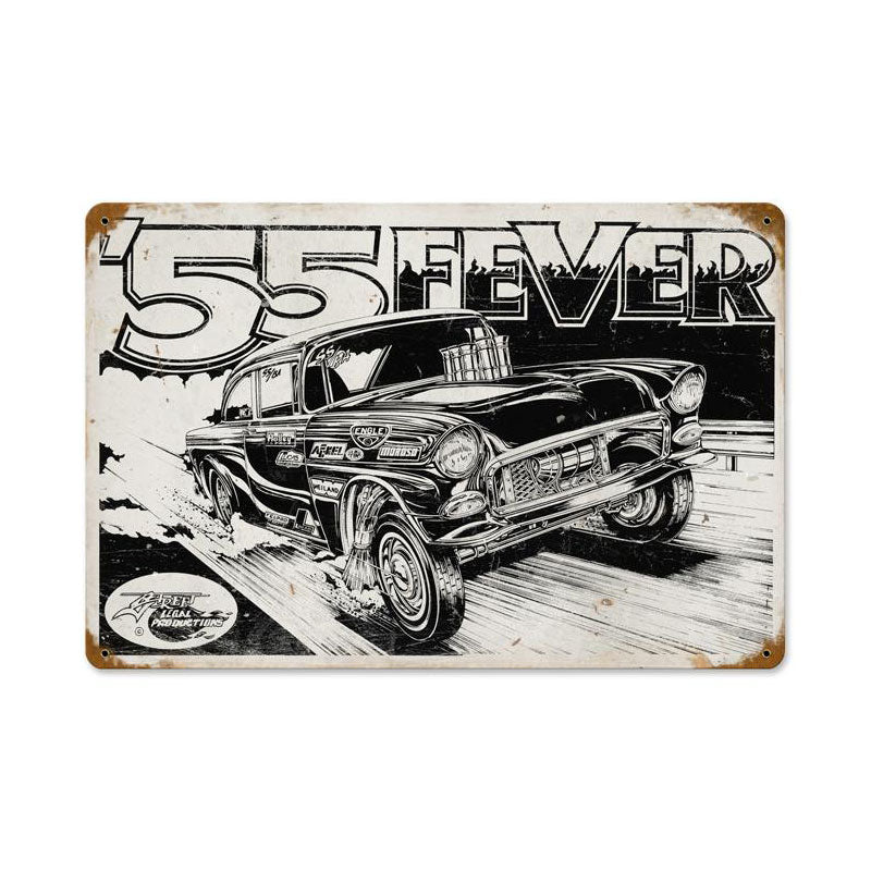 55 Fever, Automotive, Vintage Metal Sign, 12 X 18 Inches